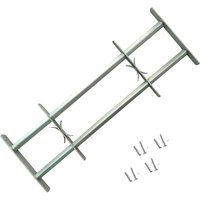 Berkfield Home Adjustable Security Grille for Windows with 2 Crossbars 500-650 mm in Silver