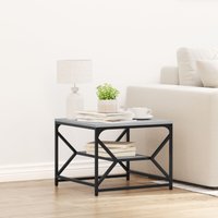Berkfield Home Coffee Table with Shelf - Grey Sonoma - 51x50x40 cm - Made of Engineered Wood | Size: 51 x 50 x 40 cm
