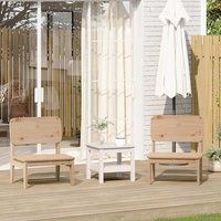 Berkfield Home Garden Chairs 2 pcs 60x52.5x72 cm Solid Wood Pine in Brown