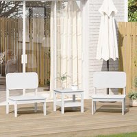 Berkfield Home Garden Chairs 2 pcs White 60x52.5x72 cm Solid Wood Pine