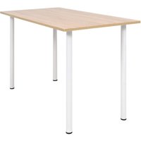 Berkfield Home Dining Table 120x60x73 cm Oak & White | Size: 120 x 60 x 73 cm