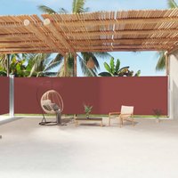Berkfield Home Retractable Side Awning Brown 200x1200 cm