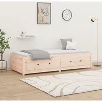 Berkfield Home Day Bed 90x190 cm Single Solid Wood Pine in Brown