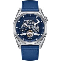 Amadeus Semi Skeleton Leather Band Watch