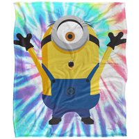 Universal Minions Stuart Silky Touch Blanket 152x127cm in White | Size: 152x127 cm