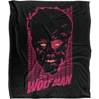 Universal Monsters Wolfman Neon Silky Touch Super Soft Throw Blanket in White