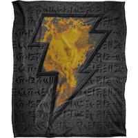 Black Adam Blanket, 152x127 cm Beveled Bolt Silky Touch Super Soft Throw Blanket in White