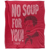 Warner Brothers Seinfeld 152x127cm The Soup Stand Silky Touch Super Soft Throw Blanket in White | Size: 152x127 cm