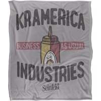 Warner Brothers Seinfeld The Make Your Own Pie Silky Touch Super Soft Throw Blanket in White