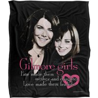 Warner Brothers Gilmore Girls The Girls Silky Touch Super Soft Throw Blanket 152x127cm in White | Size: 152x127 cm