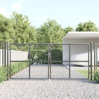 Berkfield Home Mesh Garden Gate Anthracite 300x175 cm Galvanised Steel