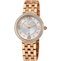 GV2 Women's Verona Swiss Quartz Watch White MOP Dial Sapphire Crystal in Rose