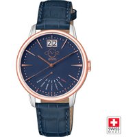 Rovescio Genuine Leather Swiss Quartz Watch