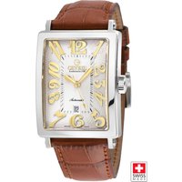 Avenue Americas Intravedere Swiss Automatic Watch Dial Hand made Italian leather & Sapphire Crystal Tan