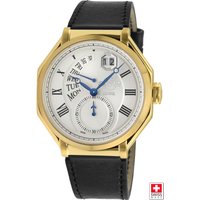 Marchese Swiss Quartz Silver Dial Genuine Handmade Italian Leather Watch