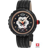Motorcycle IPRG BLK Case RG dial RG hands Genuine Handmade Italian Leather Black Black Strap