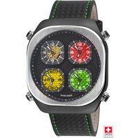 43401 Quattro Zone Quartz Leather Watch