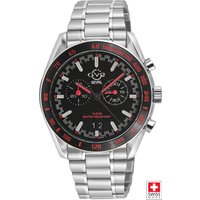 Freccia Swiss Quartz Watch Dial Stainless Steel Sapphire Crystal & Chronograph Silver