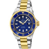 Liguria Stainless Steel Case Bezel Dial Two Tone Gold Stainless Steel Bracelet Watch