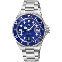 Liguria Swiss Automatic Movement SA100 Sunray Dial Ceramic Bezel Divers Watch Silver