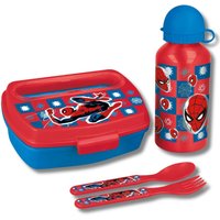 Spider-Man Spiderman Back To School Set With Bottle in Dark Red