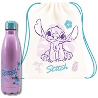 Stitch Lunch Set With Stainless Steel Bottle in Purple