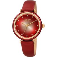 Akribos Women's Velmira Shine 34mm Quartz in Red