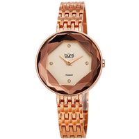 Burgi Women's Rosewood Prism 32mm Quartz in Gold