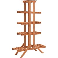Berkfield Home Plant Stand 83x25x132 cm Solid Firwood in Orange | Size: 83 x 25 x 132 cm