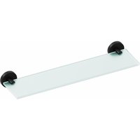Cosmic Bathroom Shelf Bathroom Organizer Glass Matt Black Start Collection
