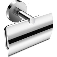 Cosmic Toilet Roll Holder with Cover Chrome Hidden Fixings Start Collection in Grey