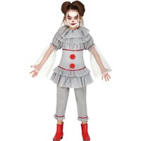 Fiestas Guirca Fancy Dress Child Scary Clown Costume in Red | Size: 8-9 Years