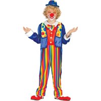 Fiestas Guirca Fancy Dress Child Bright Clown Costume | Size: 8-9 Years
