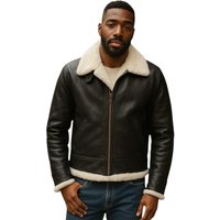 B3 Aviator Real Sheepskin Flying Jacket Oxford Light