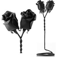 Novecrafto Free Standing Iron Roses - Intertwined Together Forever, Handmade Gift in Black