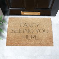 Artsy Mats Fancy Seeing You Here Doormat - Regular 60x40cm in Black | Size: 40 cm x 60 cm