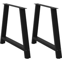 Berkfield Home Coffee Table Legs A-Shaped 2 pcs Black 90x(72-73) cm Steel in Black