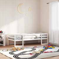 Berkfield Home Kids' Bed Frame without Mattress White 75x190 cm Small Single Solid Wood Pine