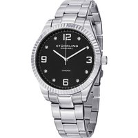 STÜHRLING Original Men's Allure Quartz 42mm Classic Watch with Stainless Steel Bracelet in Black