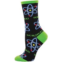 Socksmith Women's 'Lemme Atom' Atom Design Socks Quality Cotton Mix Novelty Scientist Gift in Black | Size: 3-8