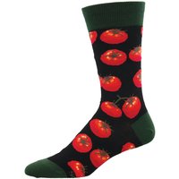 Socksmith Men's 'Toe May Toes' Tomato Design Socks Quality Cotton Mix Novelty Gardener Gift (Black) | Size: Standard