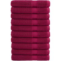 Berkfield Home Premium Towels SOLUND 10pcs Bordeaux 100x200cm 600gsm in Red