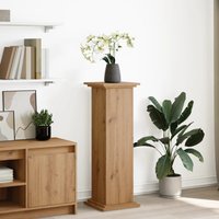 Berkfield Home Display Stand with Storage Artisan Oak 31x30x90 cm Engineered Wood in Brown | Size: 31 x 30 x 90 cm