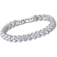 Diamante Heart Bracelet inches