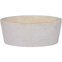 Berkfield Home Sink Cream √ò40x15 cm Marble | Size: 40x15 cm