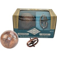 Project Genius True Genius Shotput & Discus Wooden Brainteaser Puzzle in Bronze