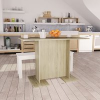 Berkfield Home Dining Table Sonoma Oak 110x60x75 cm Engineered Wood in Brown | Size: 110 x 60 x 75 cm