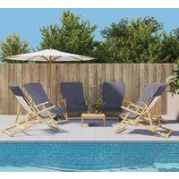 Berkfield Home Beach Towels 6 pcs Anthracite 60x135 cm Fabric 400 GSM in Black