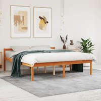 Berkfield Home Senior Bed without Mattress Wax Brown 150x200 cm King Size Solid Wood Pine
