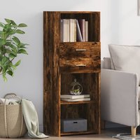 Berkfield Home Highboard Smoked Oak 45x42.5x124 cm Engineered Wood in Brown
